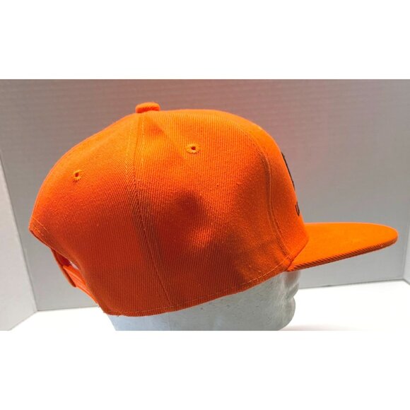 Ultimate Hntr Snapback Hat Hunter Orange Logo Adjustable Crown - Picture 6 of 7